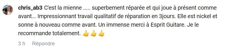 Commentaire Instagram Esprit Guitare